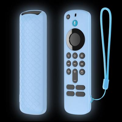 Für Fire TV Stick HD/4K Silikon-Fernbedienungshülle mit Lanyard Leuchtend im Dunkeln Stoßfest Rutschfest Fernbedienungsschutzhülle
