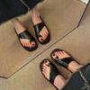 Retro niche platform slippers women's outerwear 2025 autumn new fashion cover toe soft sole comfortable beach sandals