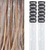 12 Stück Clip-in Metallic Extensions Tiefes Lila Glitzer Leicht 20 Zoll Lang Perücke Einfach Anzubringen Haarverlängerungen