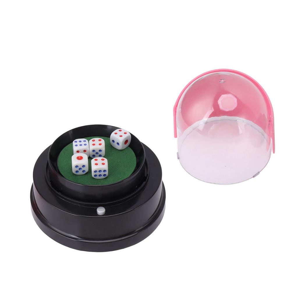 Automatisk tärningskopp PP Elektrisk skakande tärningsrulle Koppset med 5 tärningar för KTV Pub Bar Fest