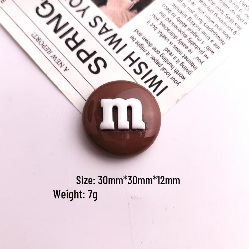 Multi-color M Bean Resin DIY Phone Case, Hair Clip & Fridge Ornaments