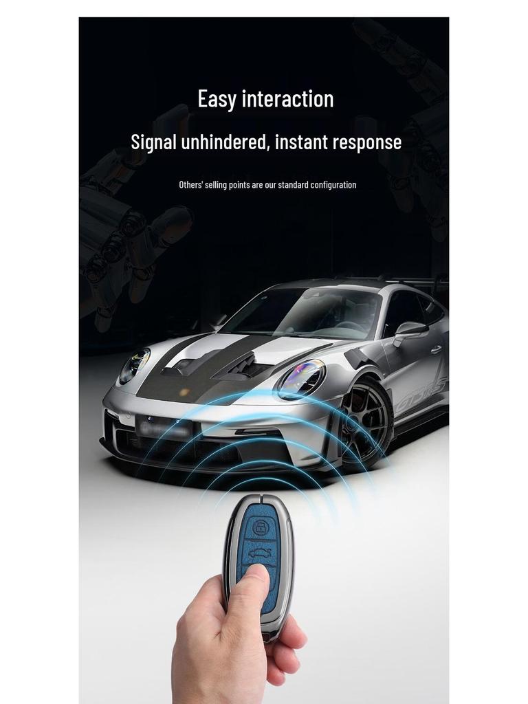 Luxury Metal Key Case for FAW Hongqi H7/Ehs3 - Unisex High-End Car Accessory with Buckle