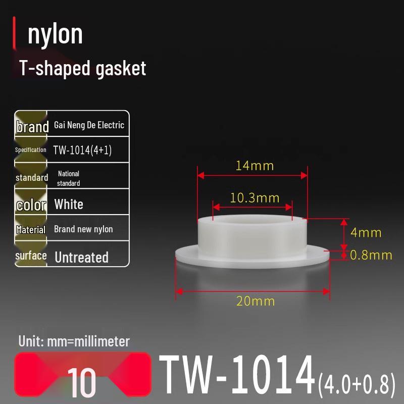 T-förmiger Nylon-Kunststoff-Dichtungsring und Schraubwellenhülse (Für dich: M2-M35)