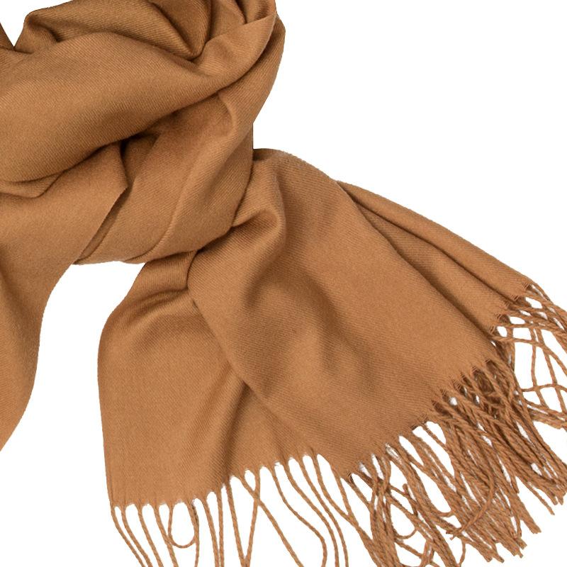 Fashion Solid Color 2021 Designer Women Scarf Winter Hijabs Tassels Long Lady Shawls Cashmere Like Pashmina Hijabs Scarves Wraps
