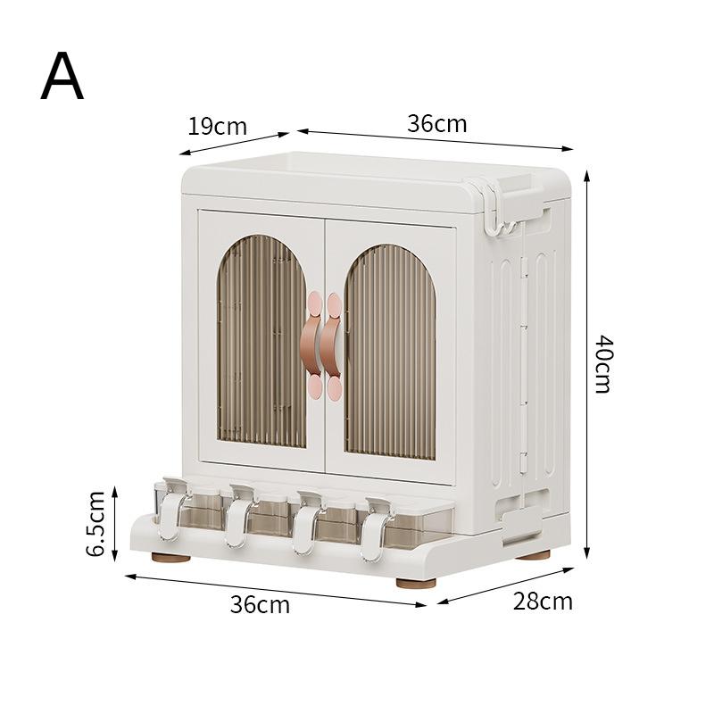 Kitchen Condiment Storage Rack Chopsticks Knife Holder Countertop Multi-functional Seasoning Kitchen Utensils Storage Rack Multi-layer Storage