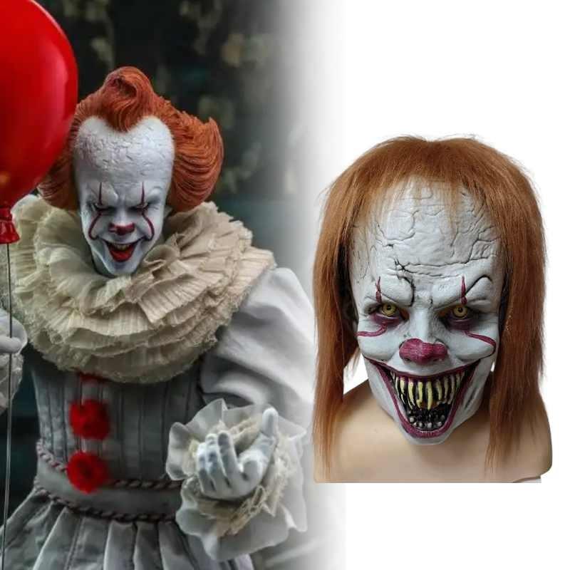 It Pennywise Horror Clown Mask Latex For Halloween Costume And Diy Party Decor