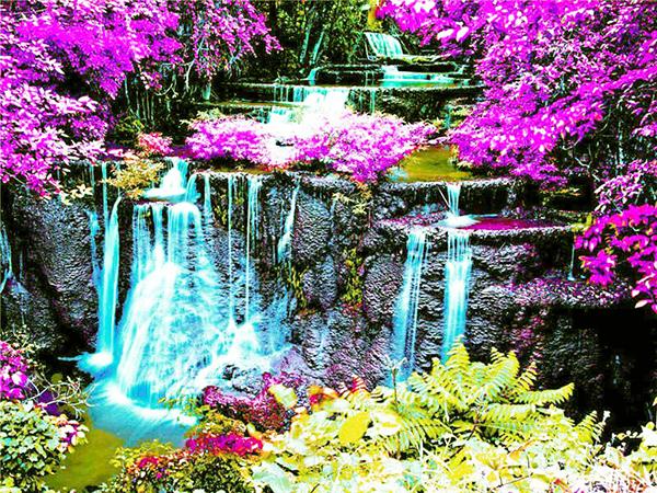 5D Diamond Painting Waterfall Full Square Round Diamond Embroidery Mountain Landscape Rhinestone Picture Home Decor
