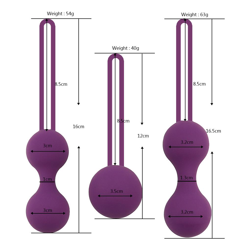1 Set Safe Silicone Kegel Balls Vaginal Ball Geisha Ball Vaginal Tighten Exercise Machine Beads Sex Toys for Women Ben Wa