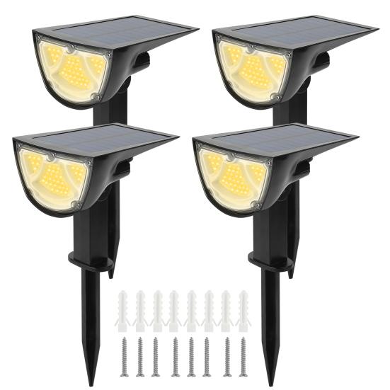 2/4Pcs Solar Spotlights Outdoor Waterproof Adjustable Wall Front Rear Lighting Landscape Lights for