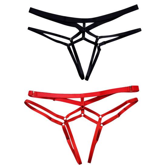 Women Thong Plus Size Color See Through Fashion Adjustable Sexy Pure Openwork T-back Valentine's Day