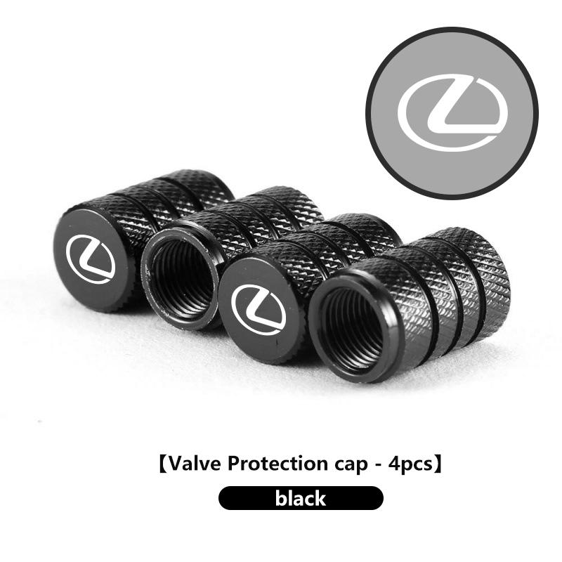 4PCS Car Wheel Tire Valve Cap Cover Airdust Waterproof For Lexus UX250h RX450h RX300 GX470 CT200h RX400h NX300h RX350 AEI1