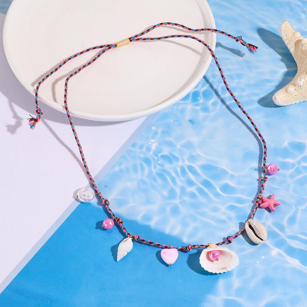 Bohemian Ocean Style Shell Necklace & Starfish Bracelet Set