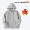 2025 Fleece-Lined Hoodie Jacket: Autumn/Winter Casual Sportswear