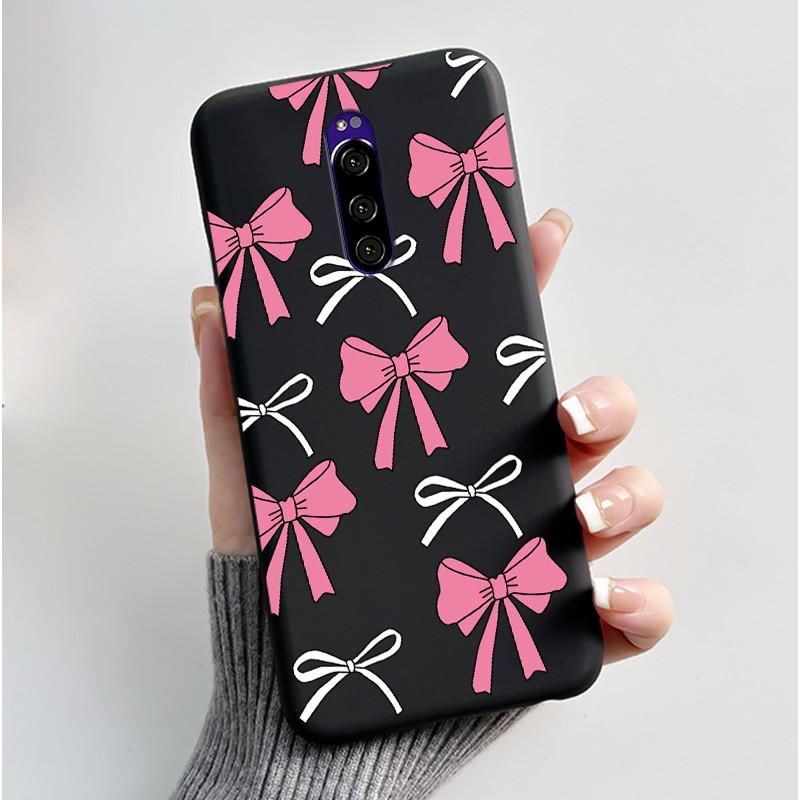 For Sony Xperia 1 Casing Luxury Cute Love Rabbit Funny Black TPU Soft Silicone Protective Back Cover For Sony Xperia1 Phone Case