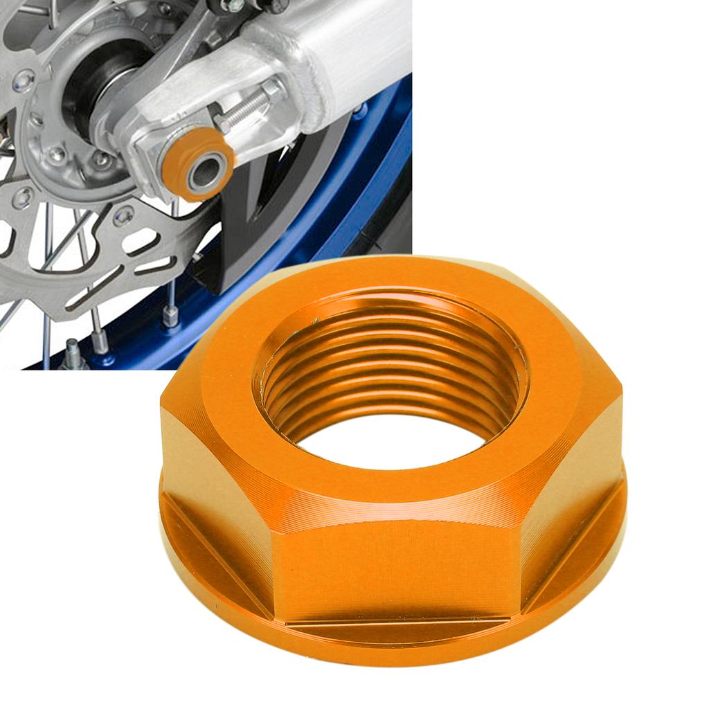 Motorcycle Rear Wheel Axle Nut M20xP1.5 Aluminum Replacement for Yamaha YZ125 YZ250 1999‑2021Yellow