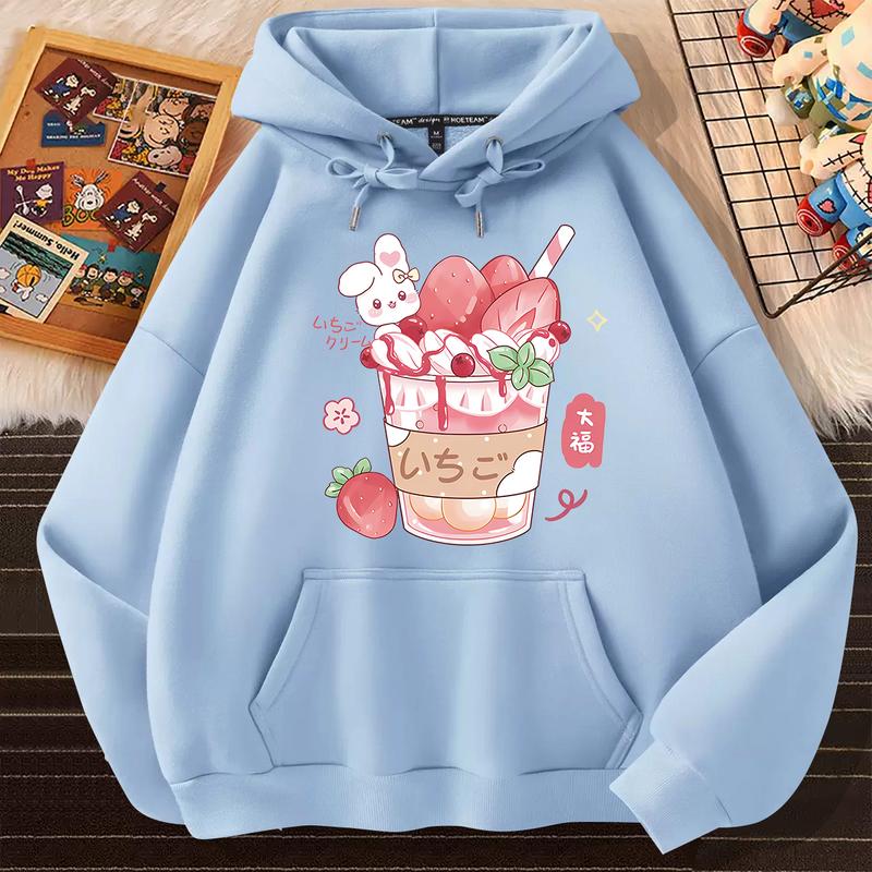 Women Clothes Valentines Day Hoodie Cartoon Cute Puppy In Mug Sweatshirt Men Pullover Kawaii Girls Streetwear Y2k Clothes 110