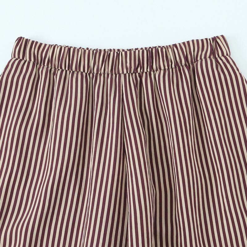 Kaslead New Women clothes Western Style Fashion Simple and Versatile Stripe Drape Pants 3717040