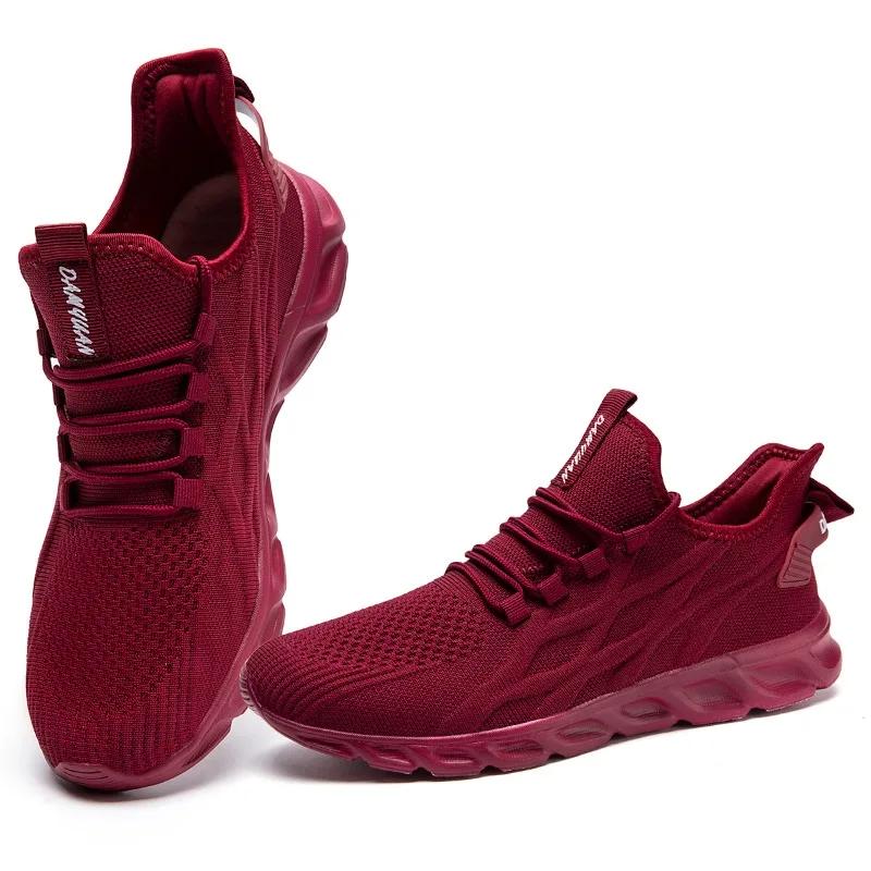 Damyuan Lightweight Running Shoes For Men Outdoor Sports Tennis Shoe Black Sports Trainers Men Vulcanized Tennis Sports Shoes