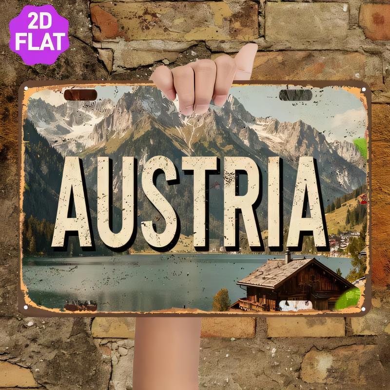 Tin Sign Australia Desert Landscape Vintage Metal Sign AU Outback Wall Art Retro Rustic Plaque for Bar Pub Home Kitchen Garage