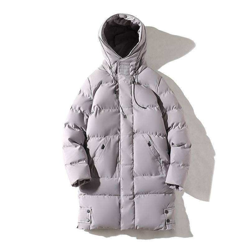 Mid-length Cotton Jacket for Men In Winter New Loose Hooded Cotton Jacket Thickened Down Cotton Jacket for Men