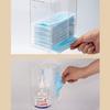 Acrylic Two Compartment Mask Dispenser Box With Hand Stand Transparent Hygiene Station