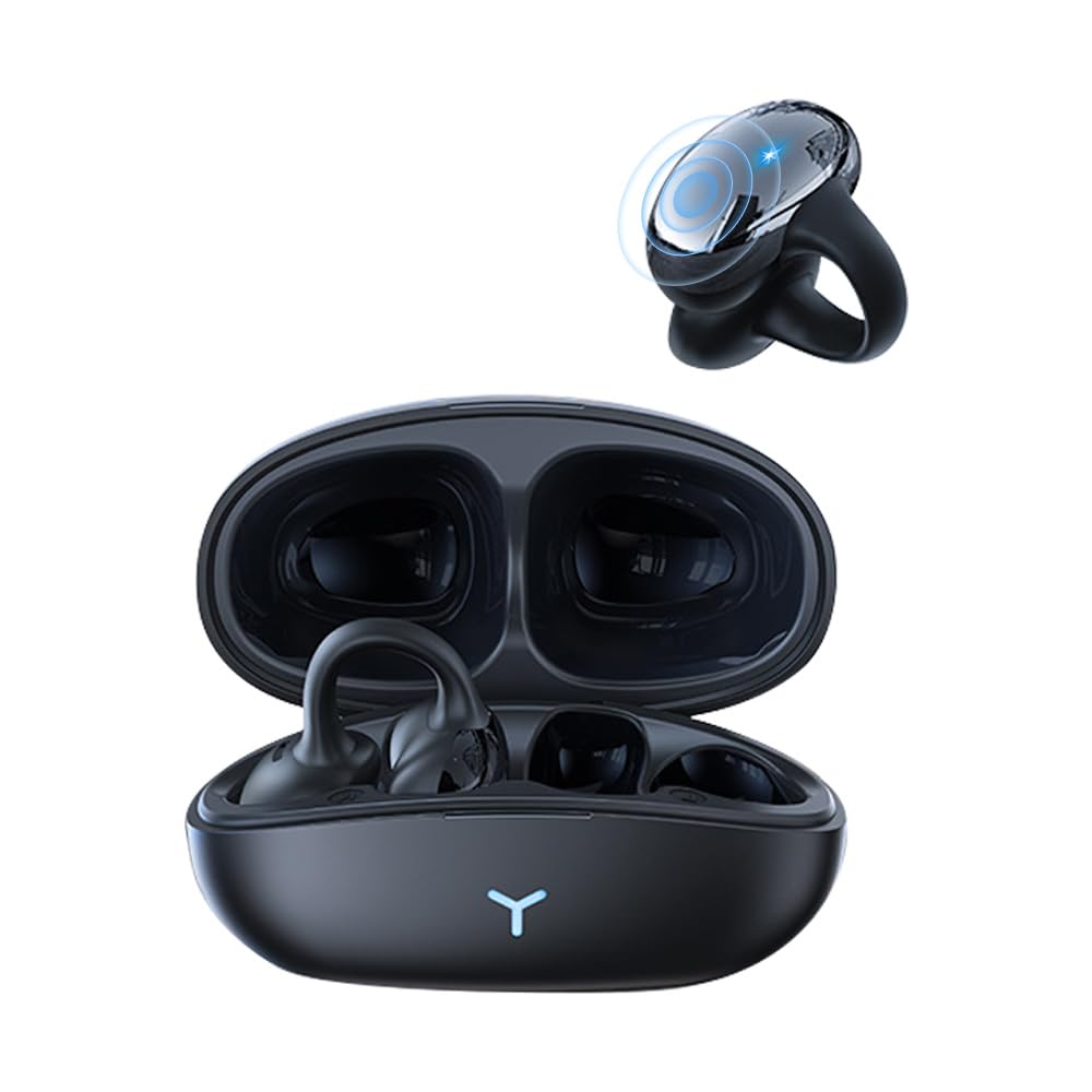 

Bluetooth Ear Cuff Earphones Enhanced Sound Quality Air Wireless Bluetooth OWS Ear Zero No Ear Sound Sound Leakage ENC Noise Automatic Instant чорний