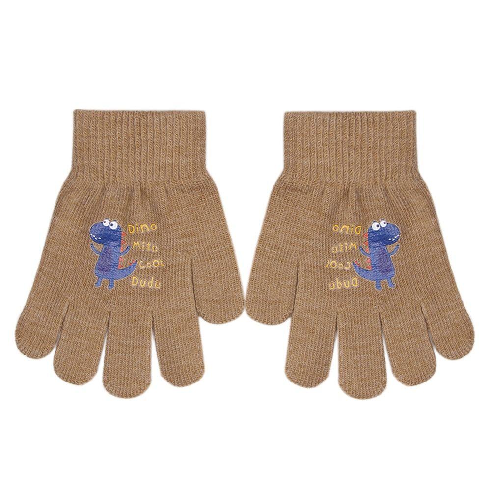 1Pair Coldproof Children's Gloves 7-9 Years Cartoon Gloves Unisex Hand Gloves  Children