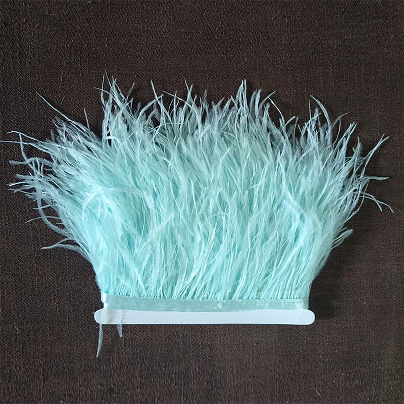 Natural Ostrich Feather Ribbon Trim 10M Diy Sewing Decor for Wedding Dress Clothing Craft Needlework Handicraft Feather Cloth