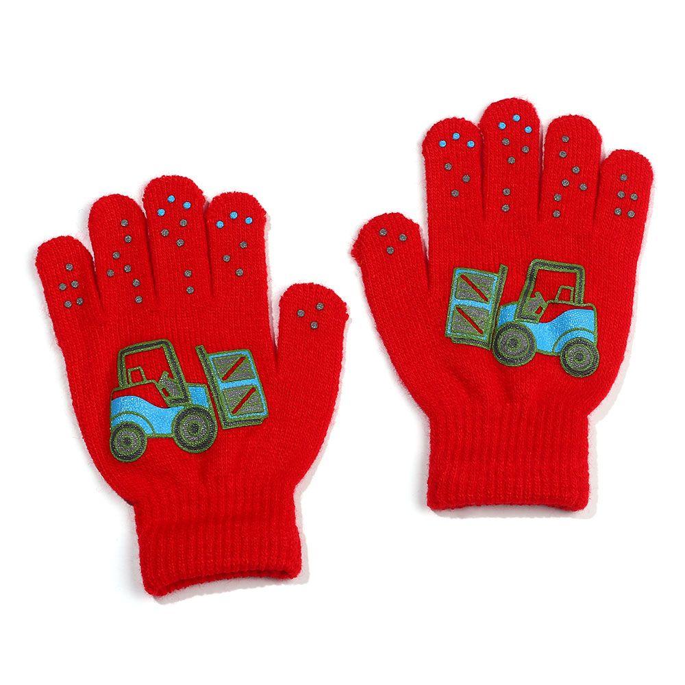 Baby Boys Girls Soft Non-slip Cute Cartoon Kids Gloves Thick Warm Knitted Mittens