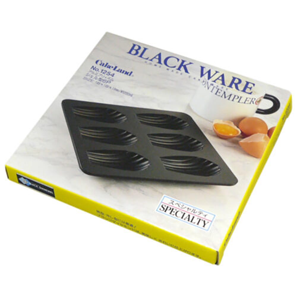 Tiger Crown Madeleine Mold, Black, 189 x 199 x 19mm, Aluminum Prism Shell Mold, Aluminum Die-Cast, Silicone Coating, 1254