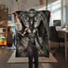 1PC Satan Symbol Print Flannel Blanket, High quality All Seasons, Home Decor, Warmth and Comfort, Perfect for Christmas Gifts