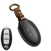 Genuine Leather Key Case for Nissan X-Trail, Teana, Tiida, Sylphy, Qashqai, and Murano