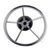 Boat Accessories  Steering Wheel With knob Stainless Steel 5 Spoke 25 Degree 11'' For Marine Yacht
