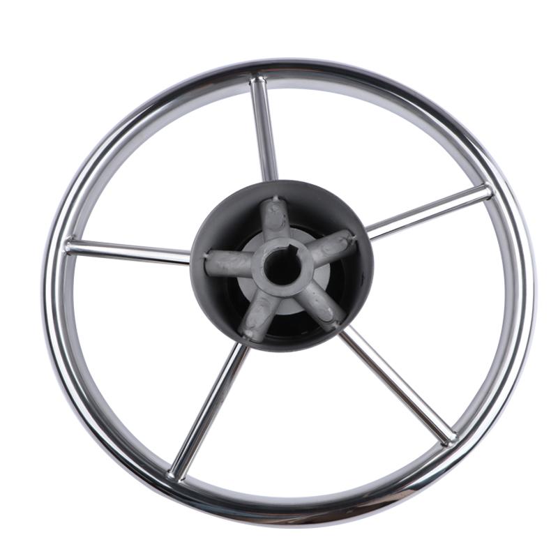 Boat Accessories  Steering Wheel With knob Stainless Steel 5 Spoke 25 Degree 11'' For Marine Yacht