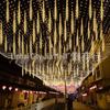 Solar LED Meteor Shower Lights for Outdoor Christmas and Festival Decorations, Hanging Tree String Lights