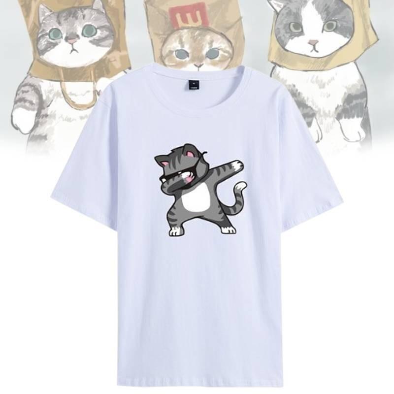 Cute And Fresh Style Unicorn Print T-shirt Cotton Short Sleeve Pullover For Women