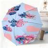 1pc Umbrella Featuring Stitch And Angel Cartoon Characters, a Fully Automatic Umbrella Suitable for All Occasions, a Portable