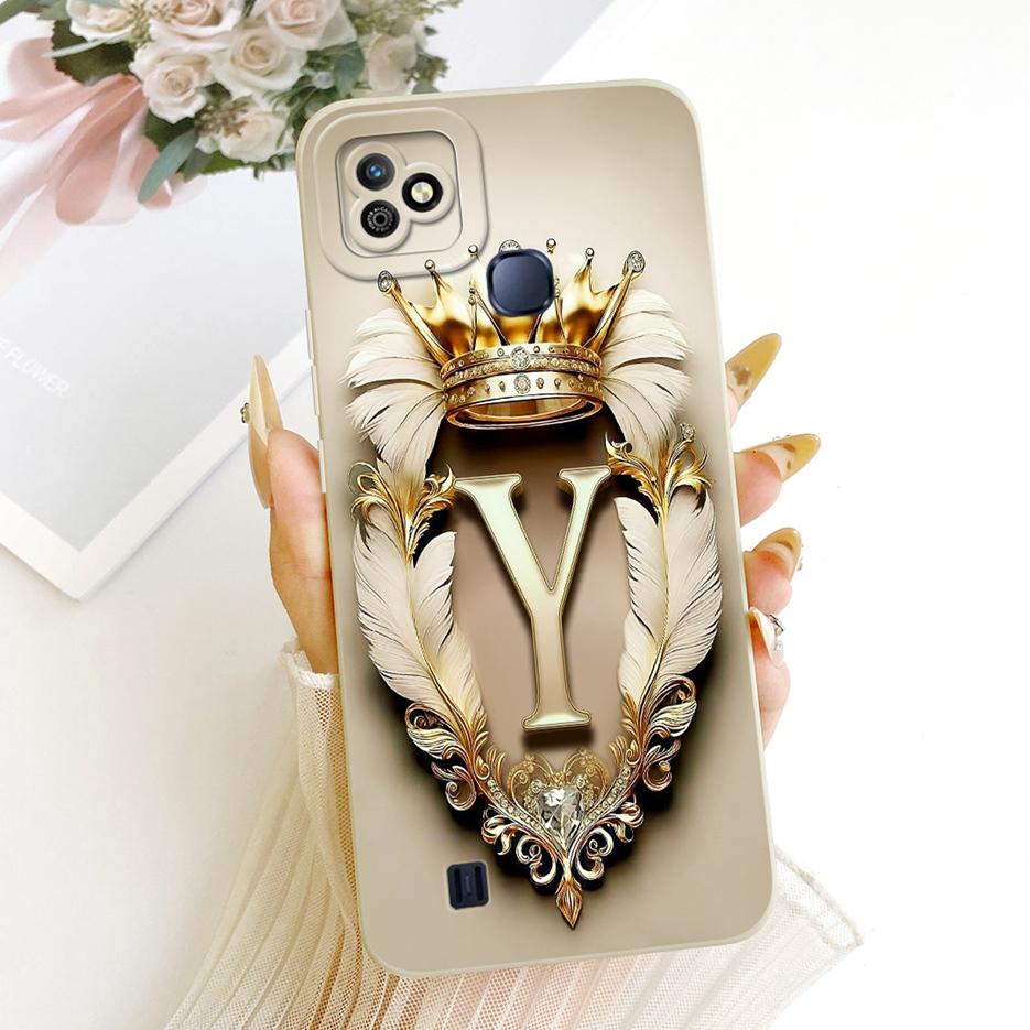 Etui Do Infinix Smart HD 2021 X612B X612 Uroczne Litery Korona Pokrowiec Odporne Na Wstrząsy Miękkie Silikonowe Etui Do Infinix Smart HD 2021 Obudowa