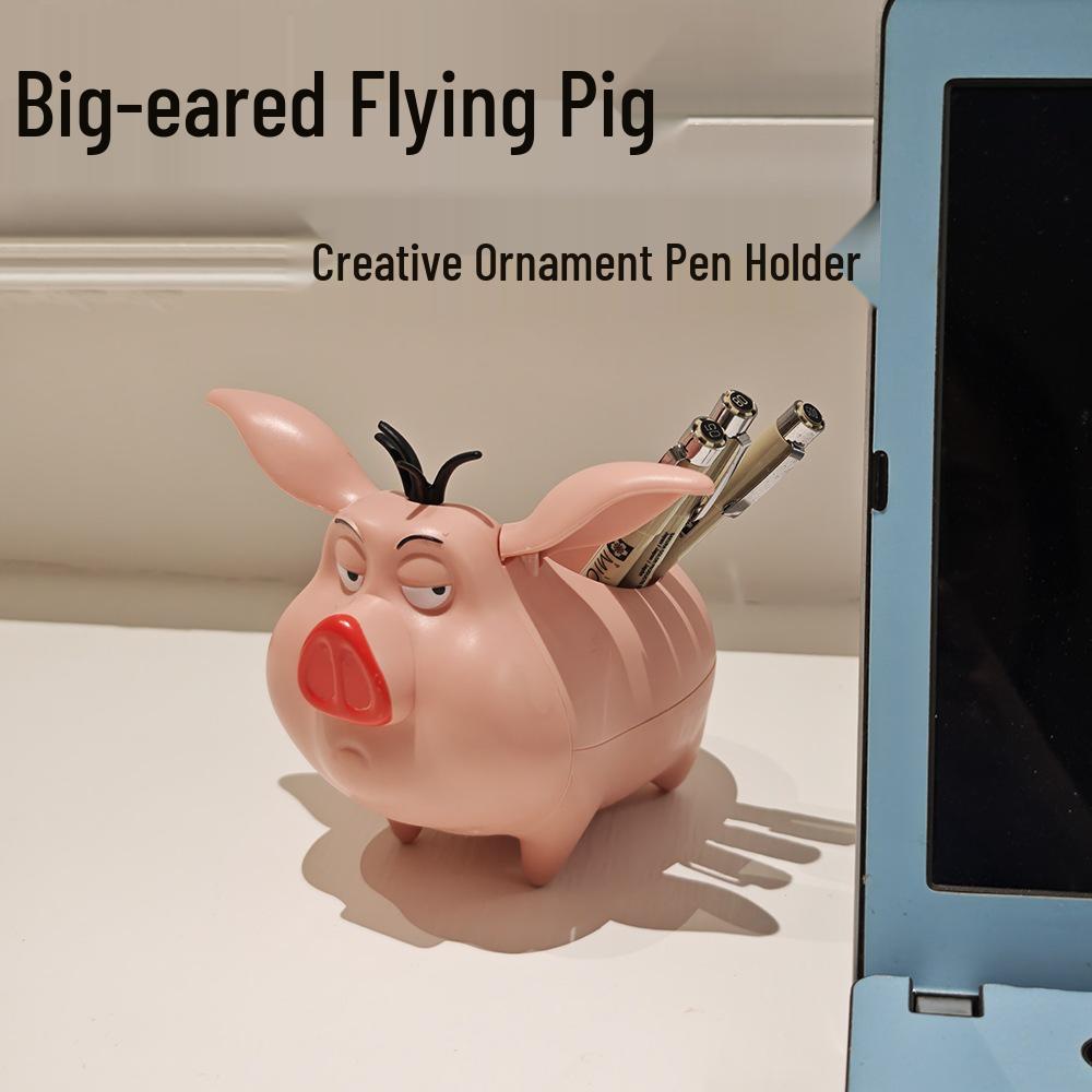 

Подставка для ручек «Летающий поросенок Нечжа»: Милое, многофункциональное мультяшное настольное украшение для студентов