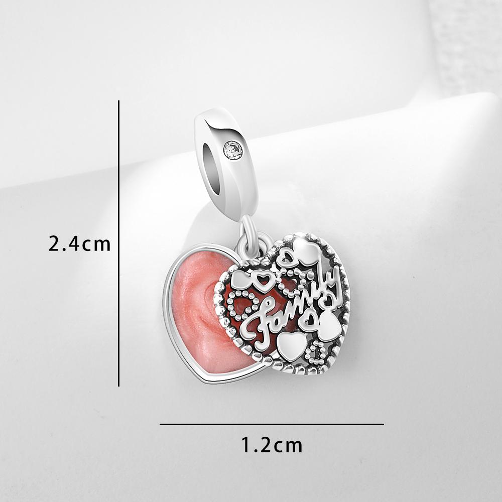 New 925 Silver Family Tree House Charm Pendant with Stars Moon for DIY Bracelet Jewelry Accessories