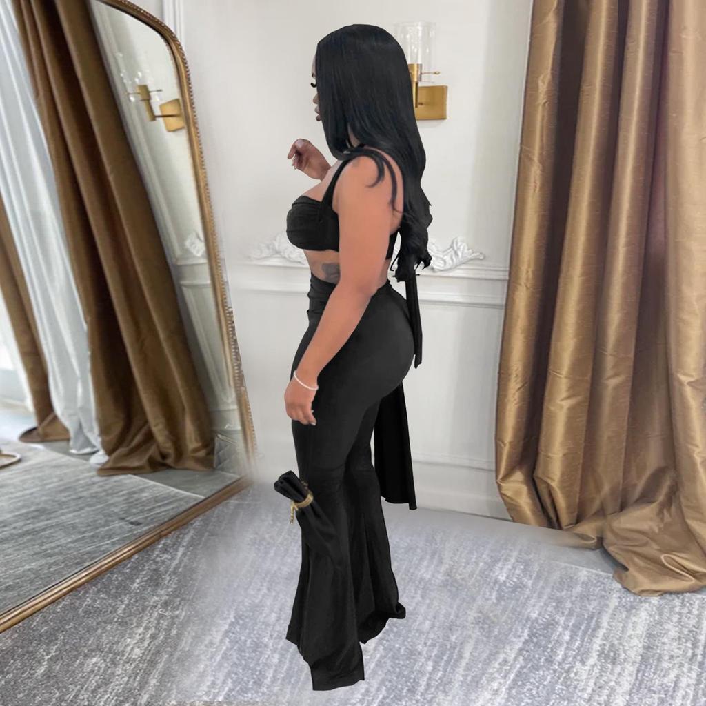 Summer Women's Sexy Strappy Bandeau Long Pants Set