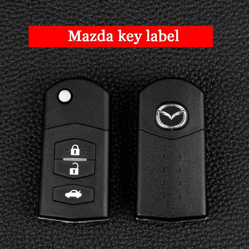 Vervanging Embleem Auto Sleutel en Sticker voor Auto Afstandsbediening Sleutel - Accessoires Geschikt voor Mazda Modellen (Mazda 2 3 6 CX - 5 CX3)