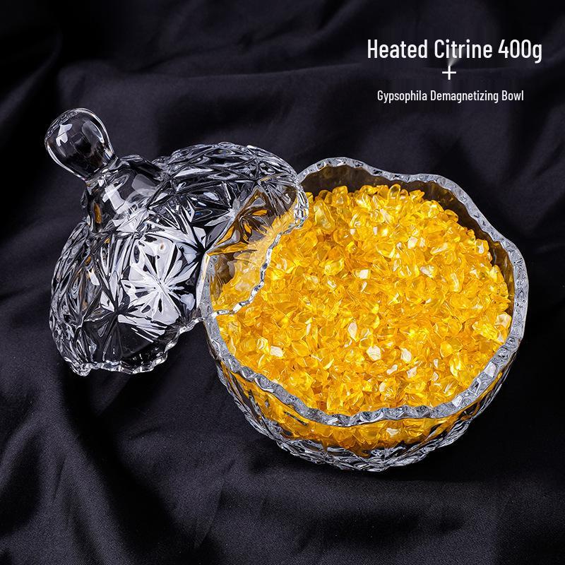 Natural White Crystal Stone Purification Bowl for Jewelry Storage