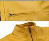 Lambskin Soft Stylish Men Yellow Jacket Genuine Lambskin Real Leather Handmade