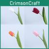 Moisturizing Feel Faux Tulipa Gesneriana Flower Bouquet For Interior Decor