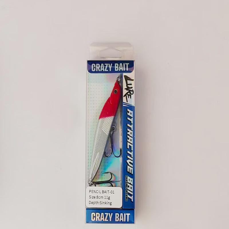 IOSN Red Head Sinking Pencil Fishing Lure