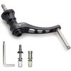 HEIGHTEN Adjustable Reel Handle Compatible with Shimano and Daiwa Spinning Reels Arch Series 45-50mm (Knobless) - - (Black, 45-50mm Adjustable)