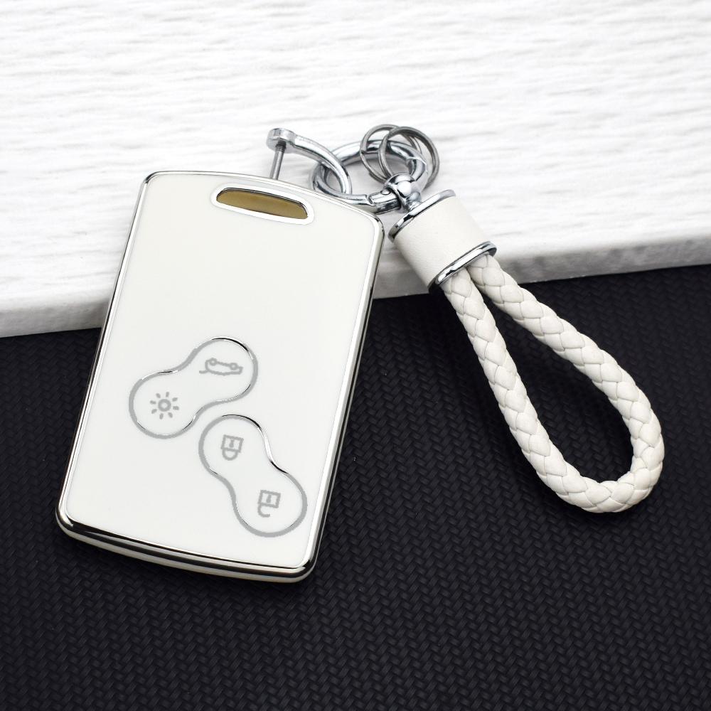 Fashion Tpu Car Key Case Cover For Renault Clio Captur Duster Logan Megane Scenic Koleos Fluence Zoe Key Fob Keychain Auto Parts