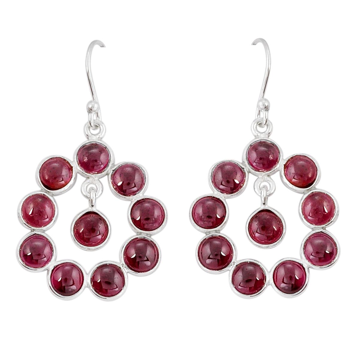 

Ювелирные изделия ручной работы с подвесками из стерлингового серебра 925 пробы с красным гранатом 12,72 карата