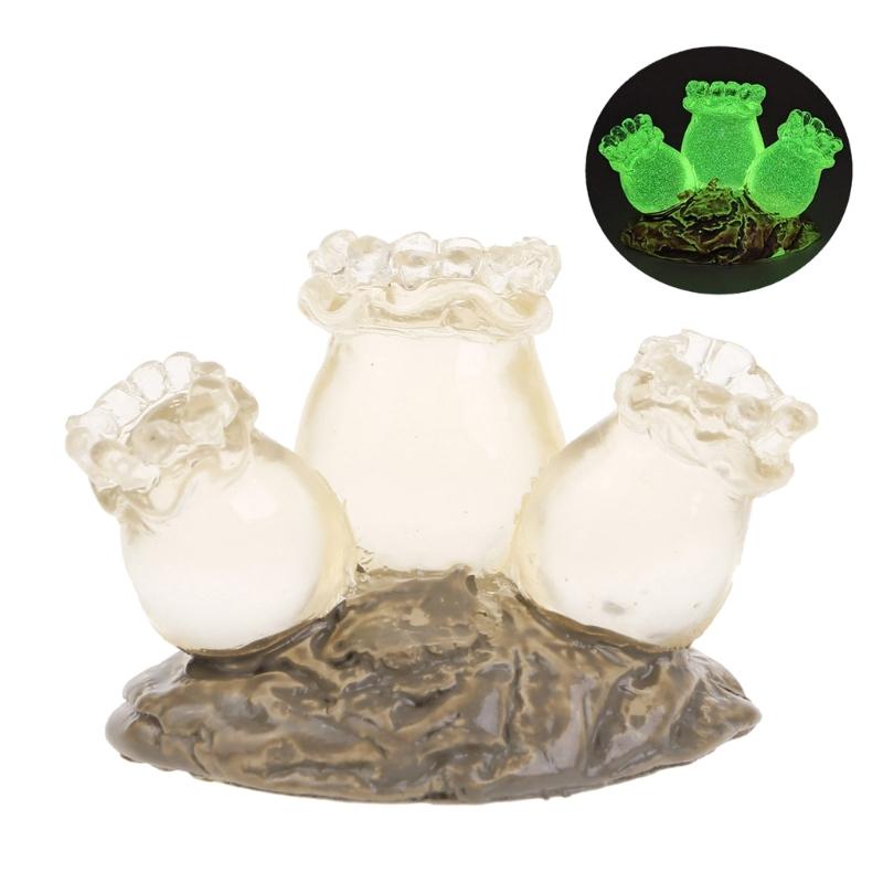 Aquariums Glowing Resin Coral Decoration Fishtanks AquaticUnderwater Ornament Landscaping Safety Decor for Fish Shirmps